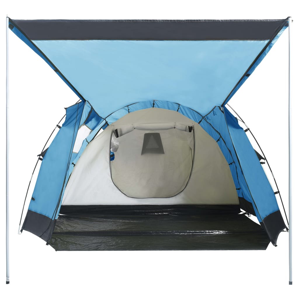 Tunnel Camping Tent 4 Person Blue
